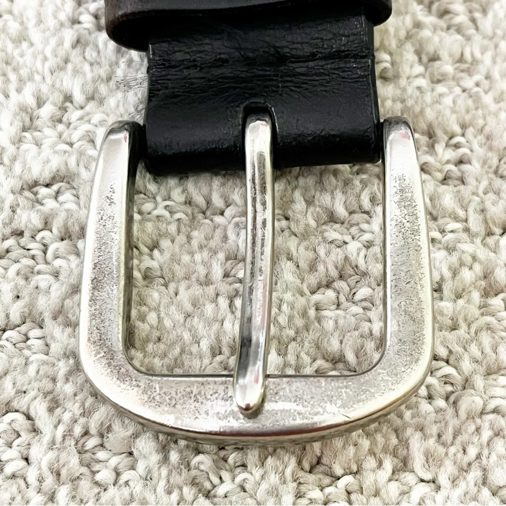 Levis Mens Black Leather Belt Sz 38 Classic 1.5
